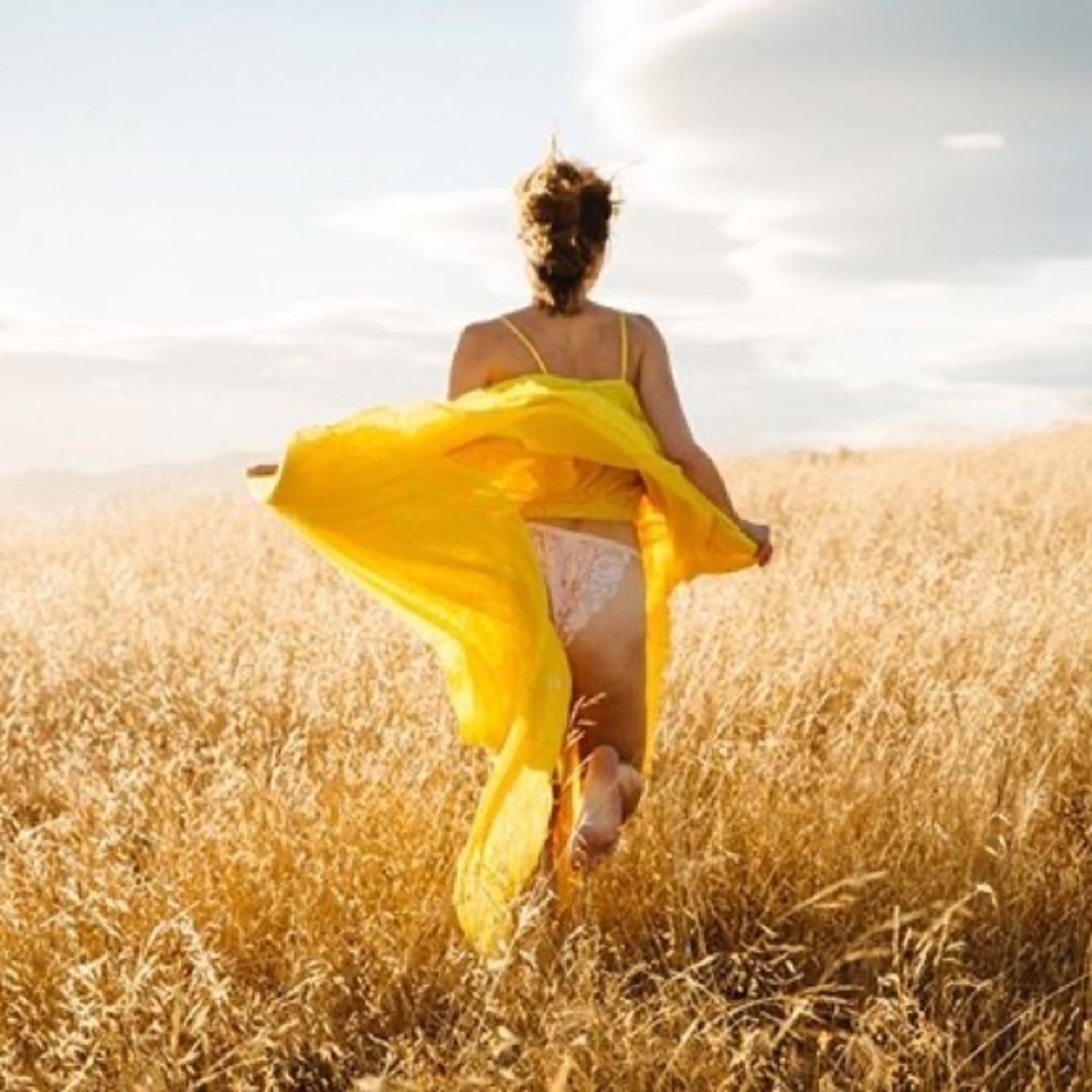 We are HAH Mad Maxi Chiffon Lemon Drop Dress - Picture 3 of 8